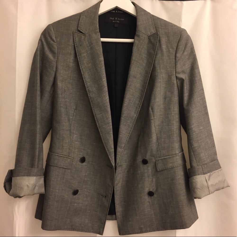 RAG & BONE Grey Boyfriend Blazer